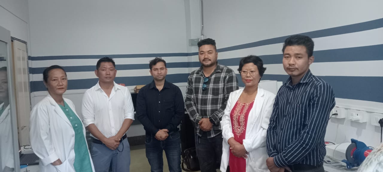 NEC Director (Sc.&T) Shri Tanung Jamoh visited DH Senapati for 3D Dental Machine